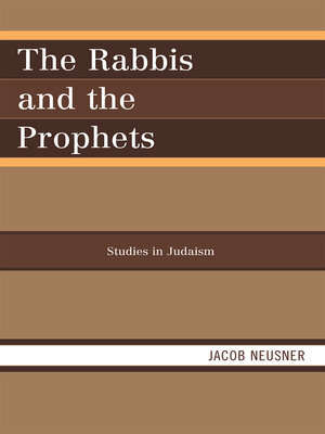 cover image of The Rabbis and the Prophets